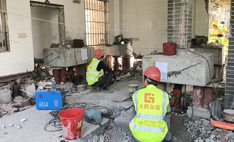 江門台山民房加固頂升糾偏工程