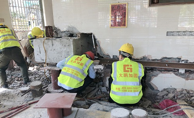 江門台山民房加固頂升糾偏工程